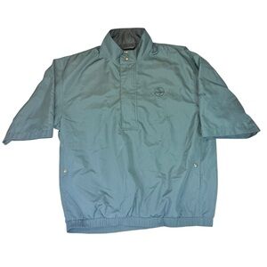 DryJoys By FootJoy  Half Zip Short Sleeve Golf Pullover Windbreaker Jacket Men M